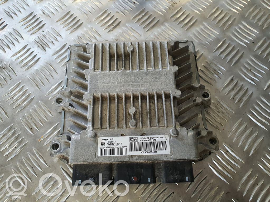 Engine control unit/module   5WS40458DT,9663572880,9660054980