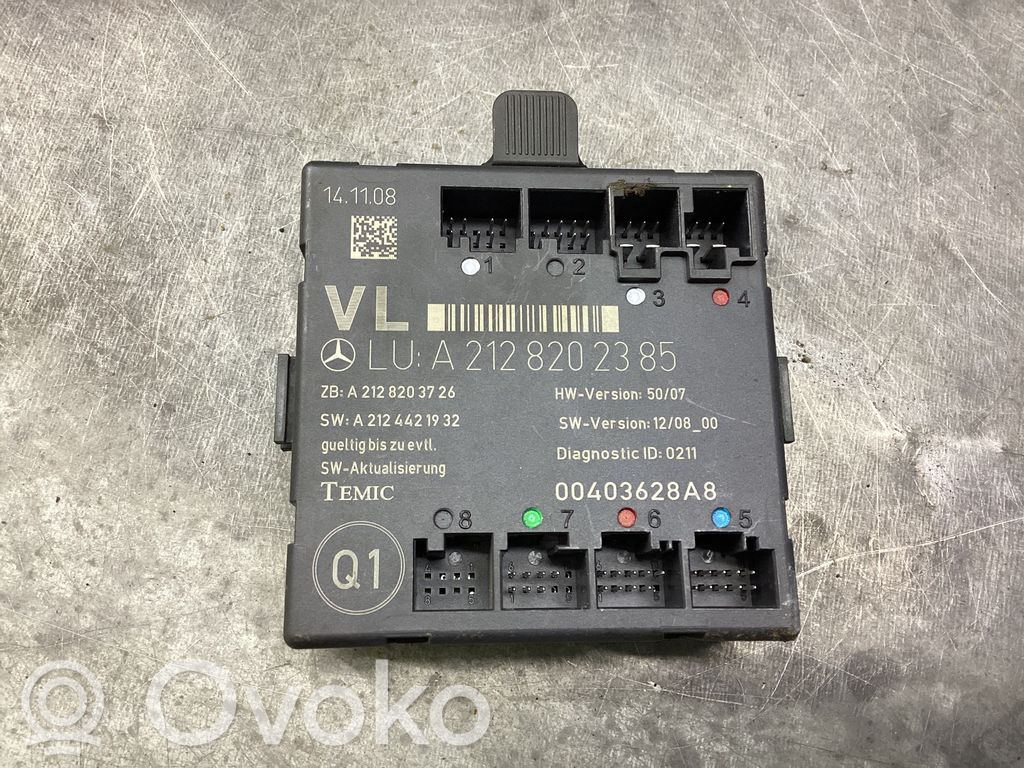 Mercedes-Benz E W212 Unidad de control/módulo del bloqueo de puertas 