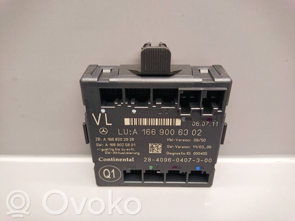 Mercedes-Benz ML W166 Unitate/modul comandă uși 