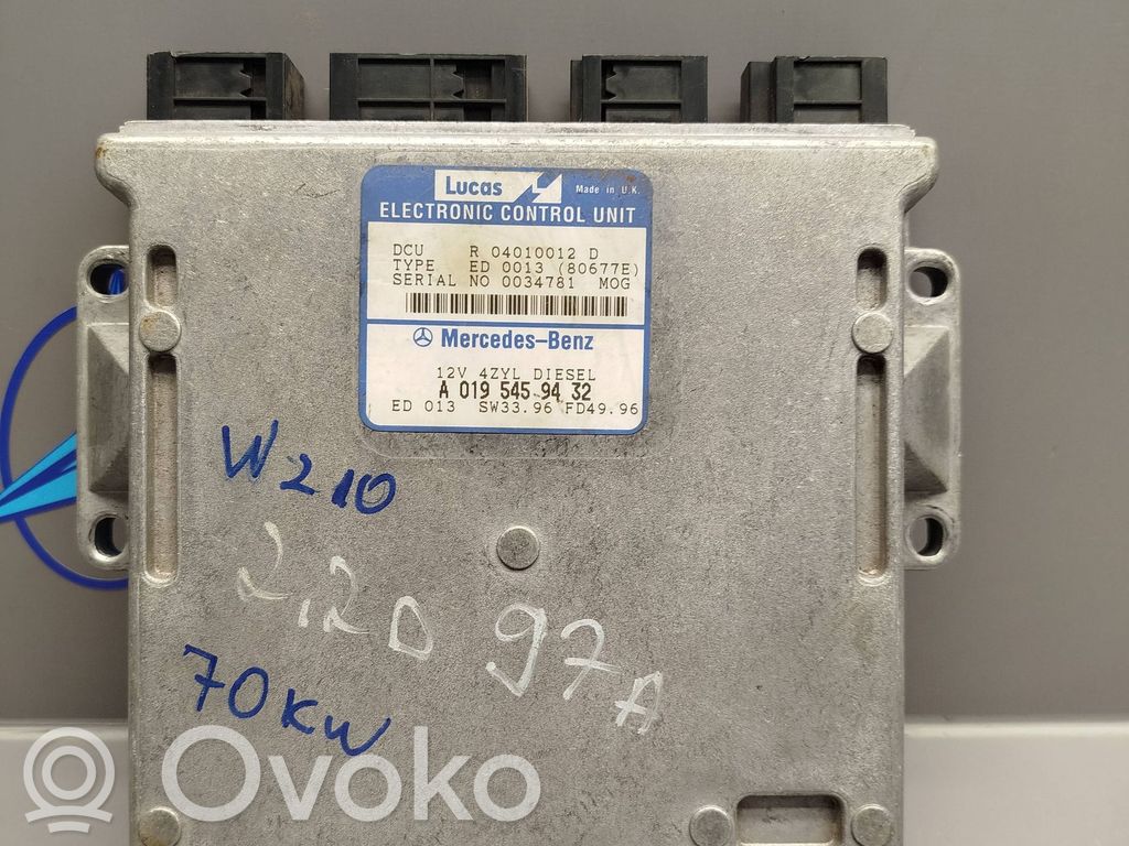 Engine control unit/module   A0195459432,04010012D,0034781
