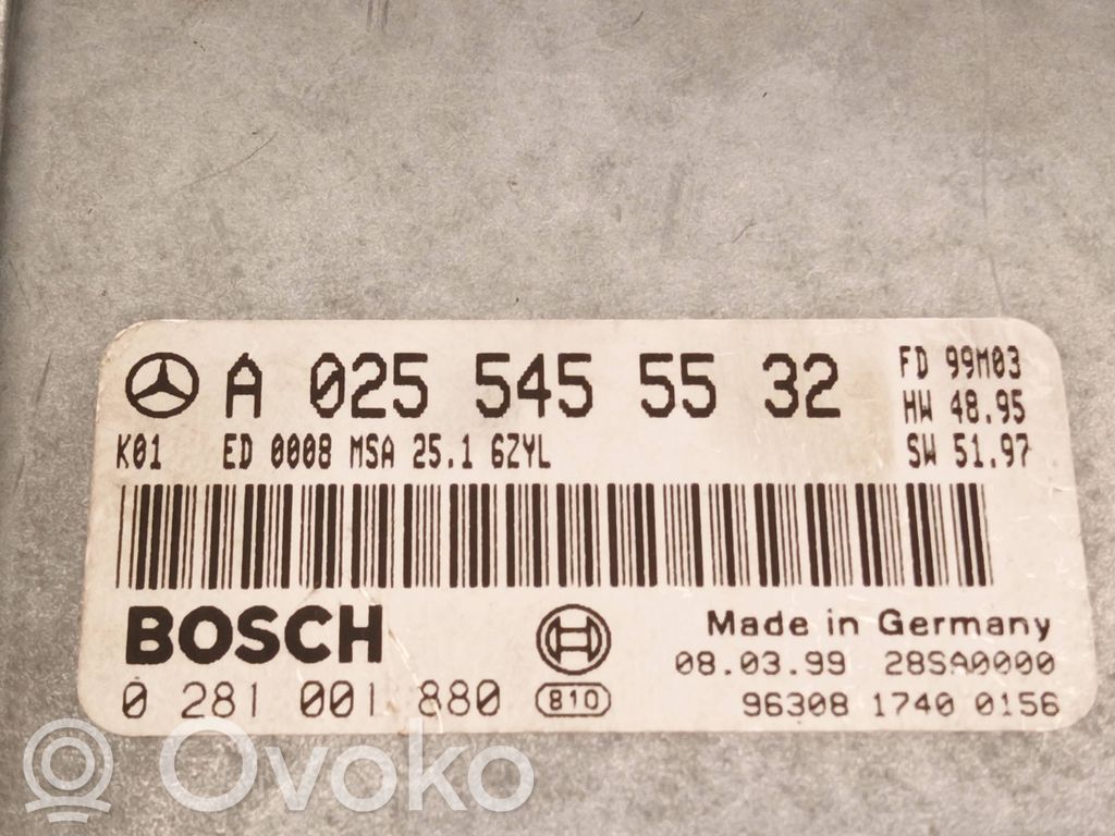 Mercedes-Benz E W210 Komputer / Sterownik ECU silnika 