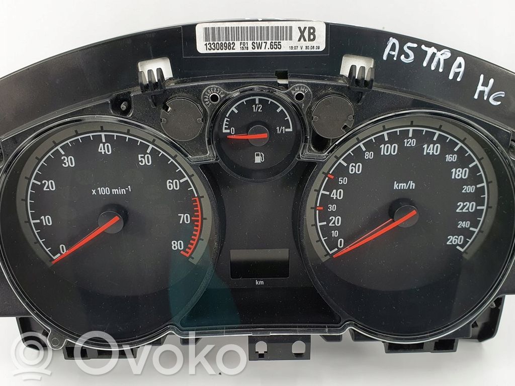Opel Astra H Tachimetro (quadro strumenti) 