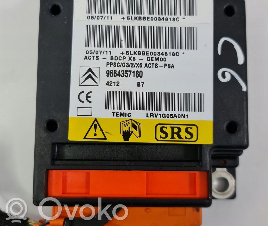 Citroen C6 Airbagsensor Crashsensor Drucksensor 