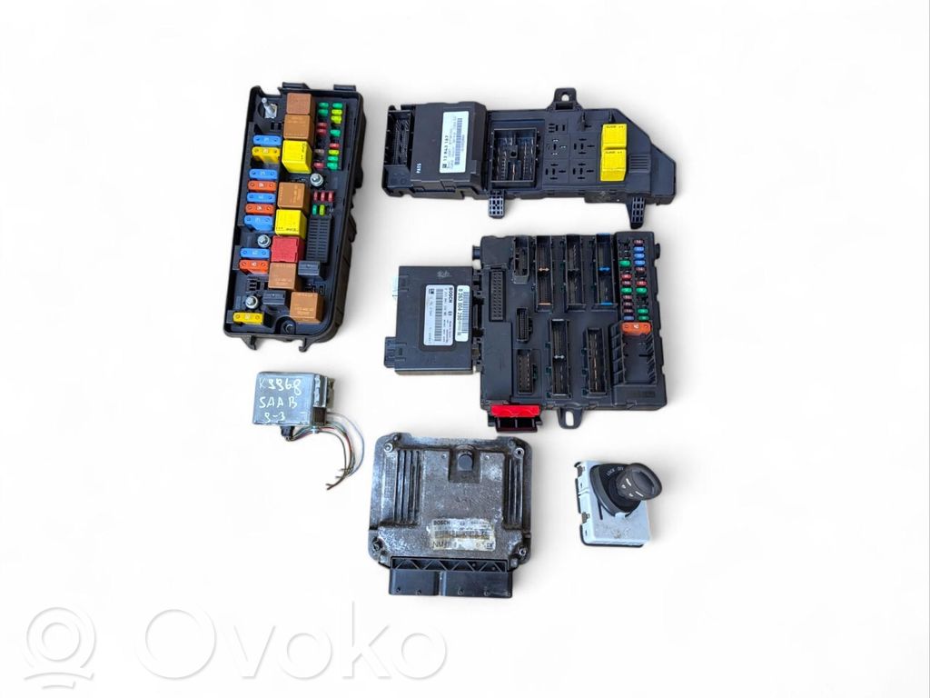 Saab 9-3 Ver2 Engine ECU kit and lock set 