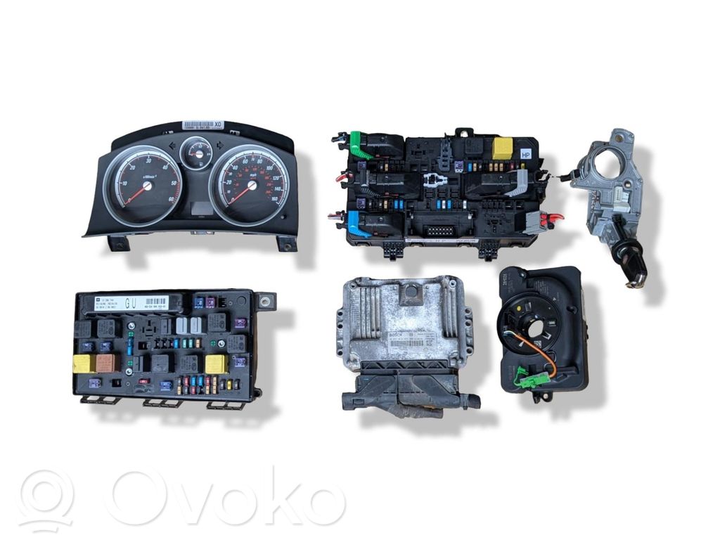Opel Astra H Engine ECU kit and lock set 