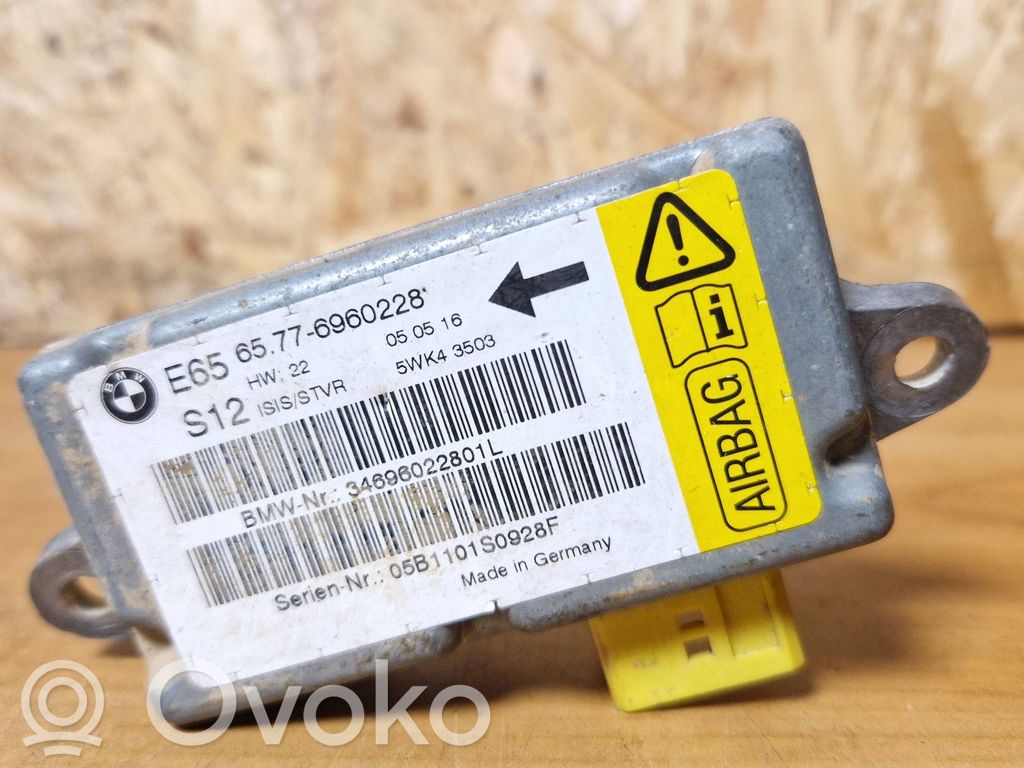 BMW 7 E65 E66 Airbag deployment crash/impact sensor 