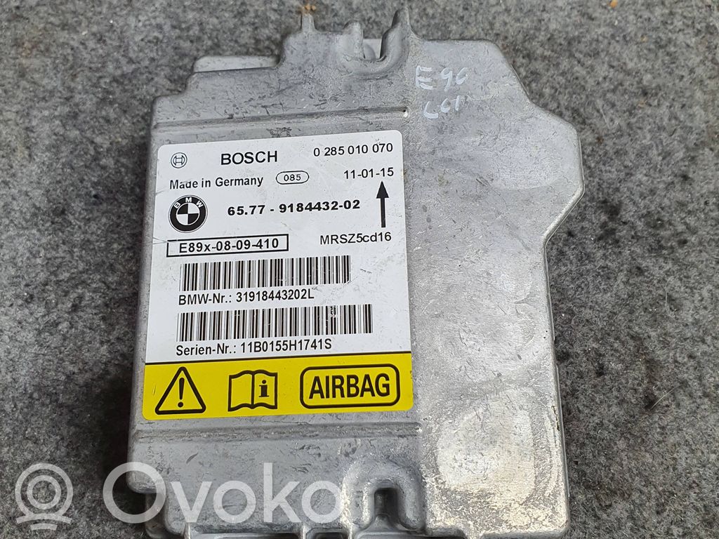 Unidad de control/módulo del Airbag   9184432,31918443202L,MRSZ5CQ16,0285010070