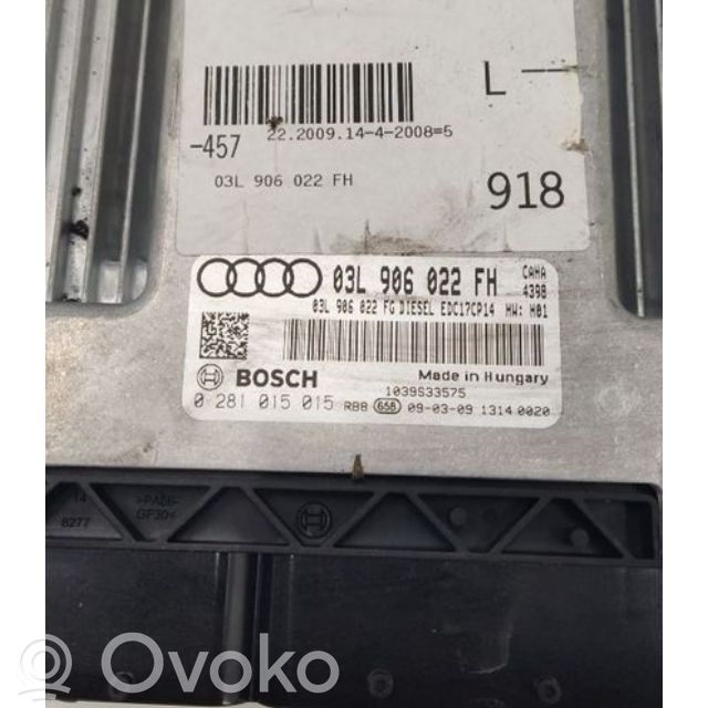 Engine control unit/module   03L906022FG,03L906022FH,0281015015