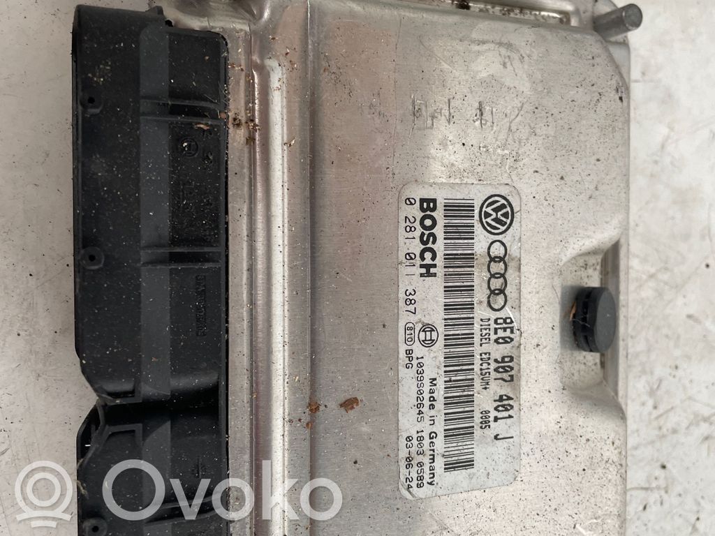 Engine control unit/module   8E0907401J,1039S02645,0281011387