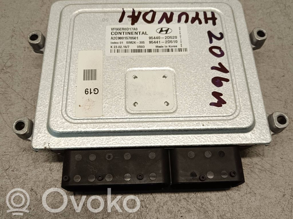 Engine control unit/module ECU   954412D510,A2C9801570501,954402D520,VF55ER0D17A0