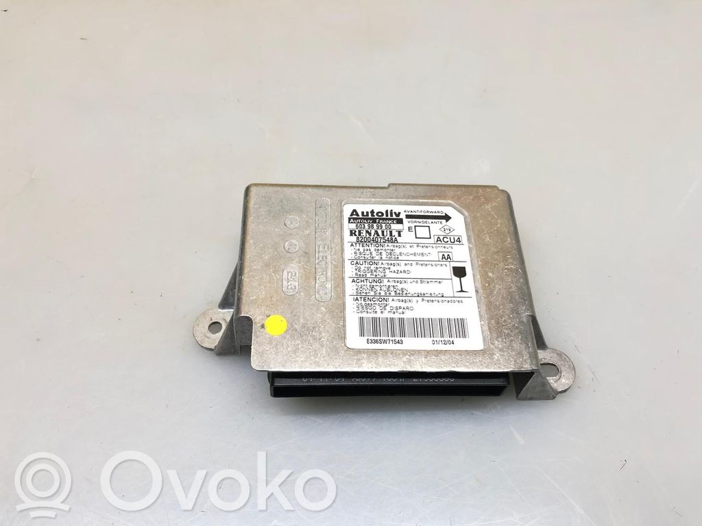 Sterownik / Moduł Airbag   8200407548,8200407548A,603989900