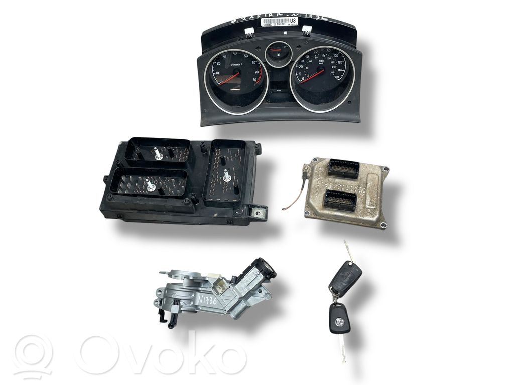 Opel Zafira B Komputer / Sterownik ECU i komplet kluczy 