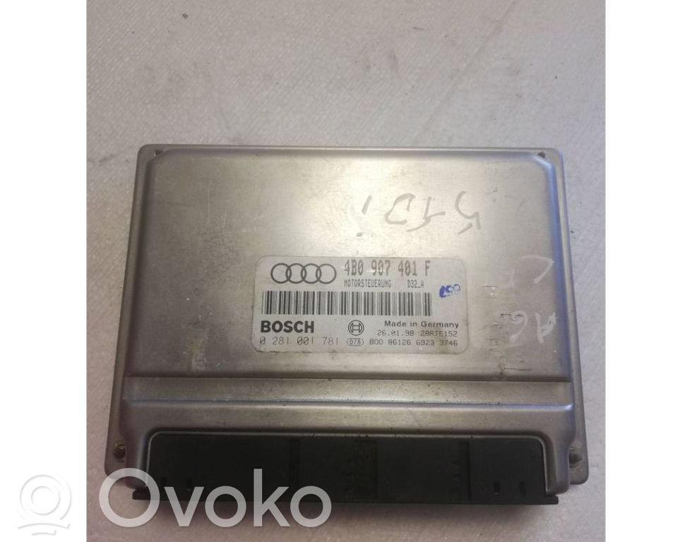 Engine control unit/module   4B0907401F,28RTE152,0281001781