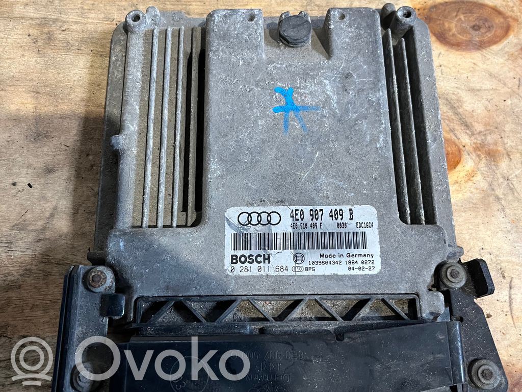 Moottorin ohjainlaite/moduuli   4E0907409B,0281011684,1039S04342