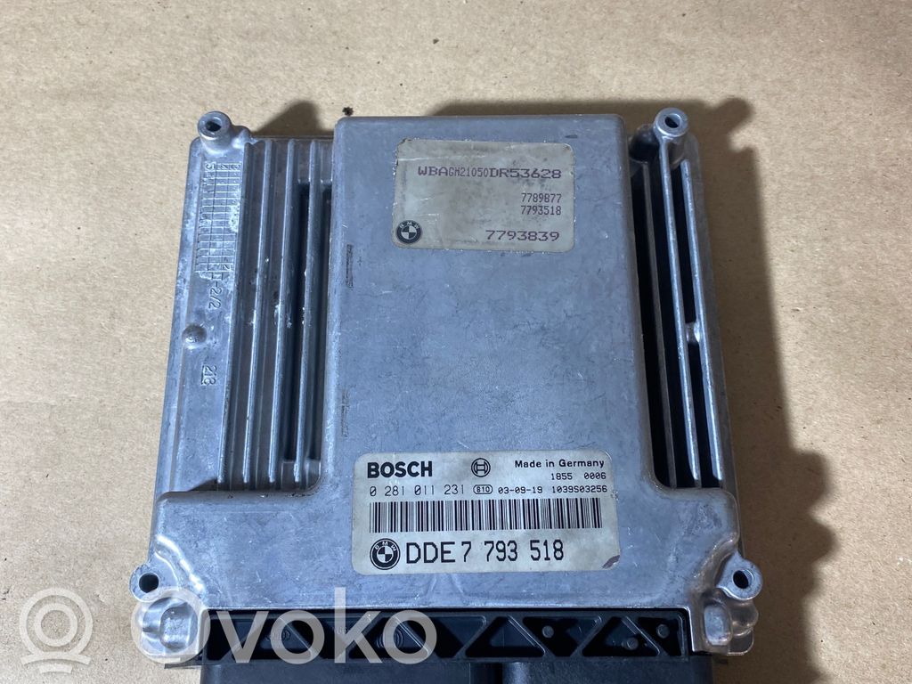 BMW 7 E65 E66 Engine control unit/module 