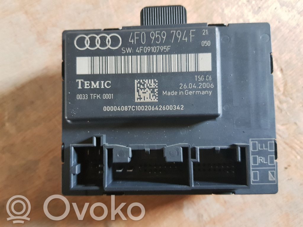 Audi A6 S6 C6 4F Unidad de control/módulo de la puerta 