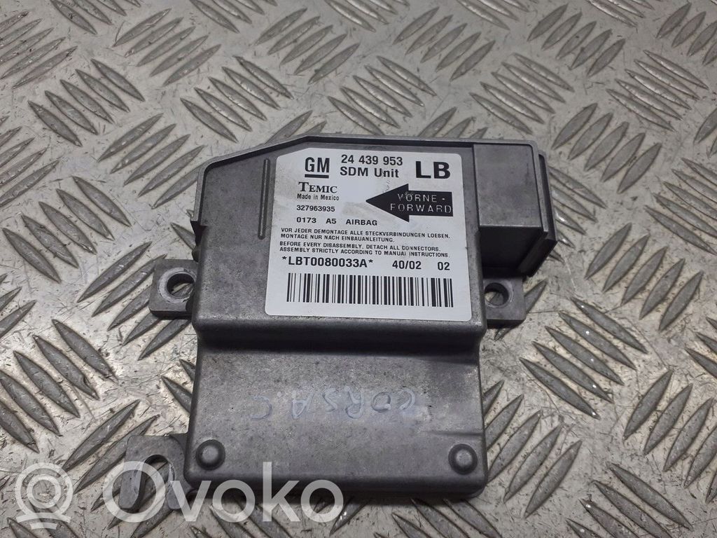 Opel Corsa C Module de contrôle airbag 