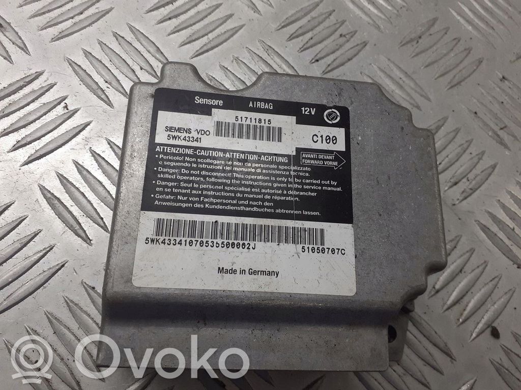 Centralina/modulo airbag   51711815
