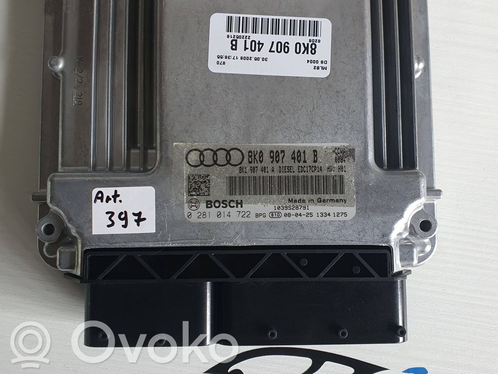 Engine control unit/module   8K0907401B,0281014722