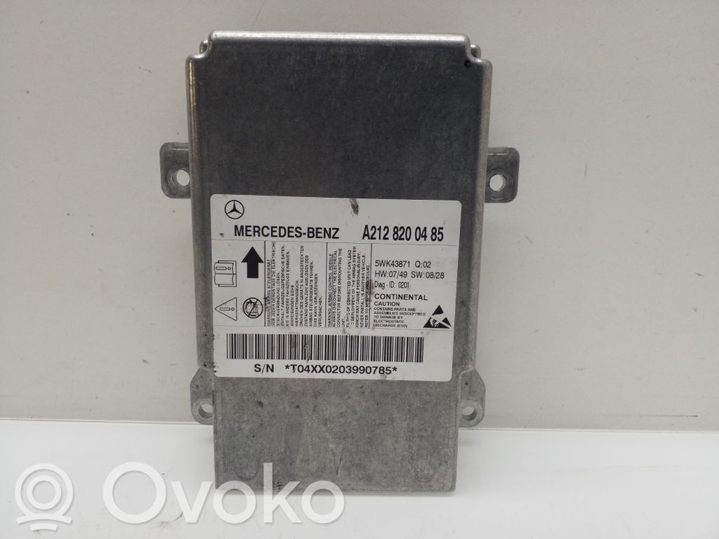 Mercedes-Benz E W212 Airbag control unit/module 