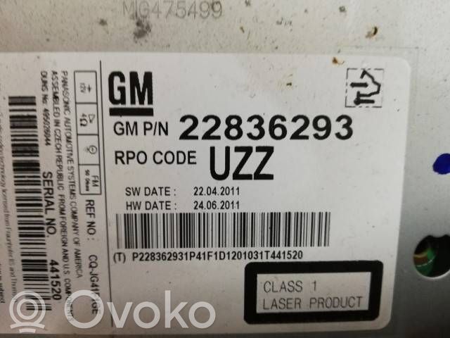 Opel Zafira C Radio/CD/DVD/GPS head unit 