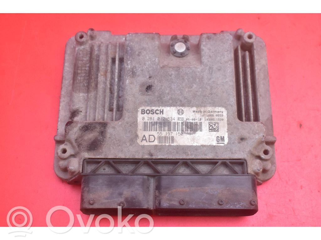 Opel Astra H Unidad de control/módulo ECU del motor 