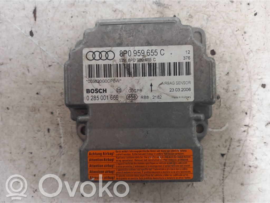 Audi A3 S3 A3 Sportback 8P Airbag control unit/module 