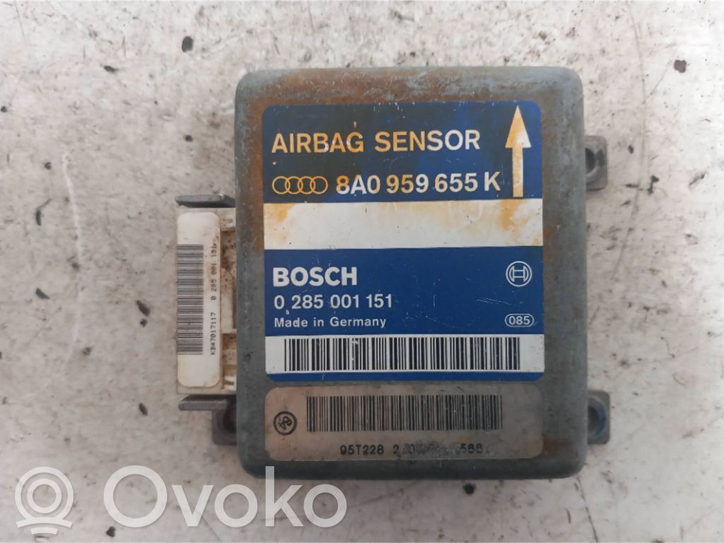 Airbag control unit/module   8A0959655K,0285001151