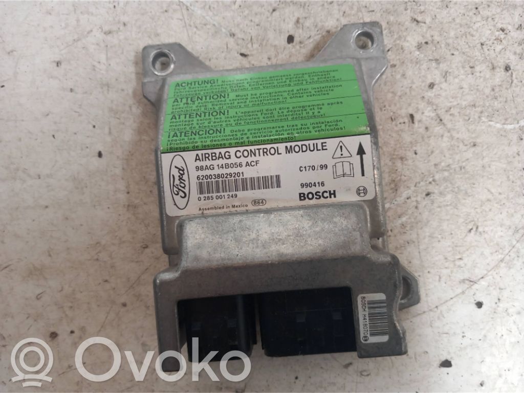 Airbag control unit/module   98AG14B056ACF,0285001249