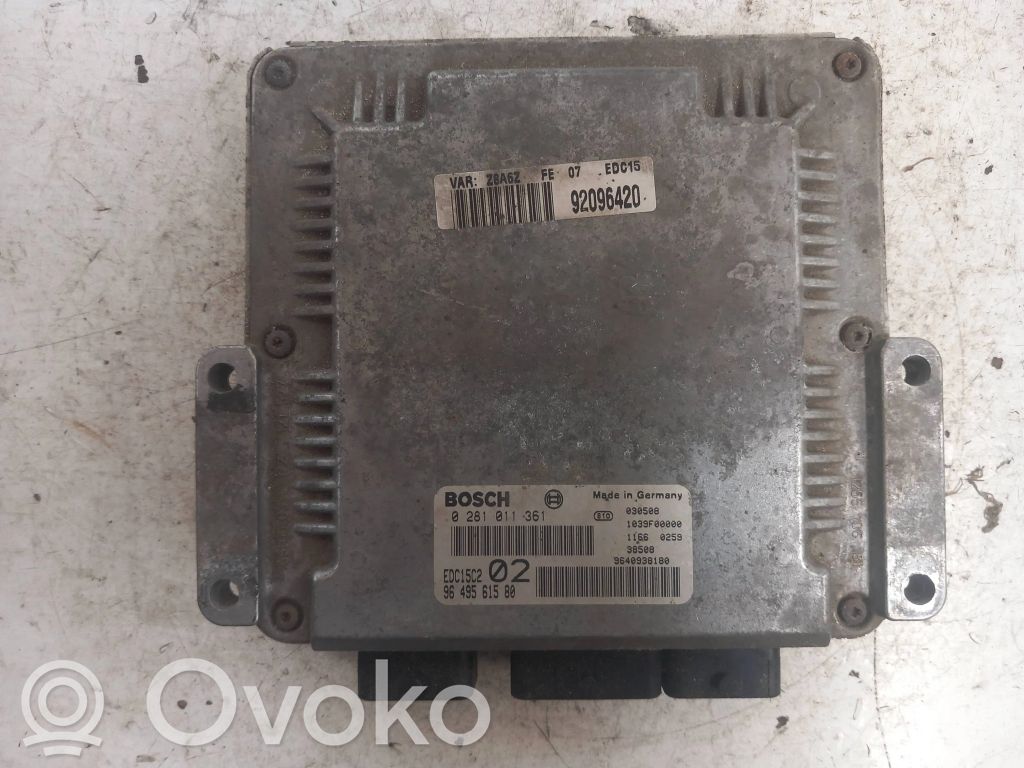 Peugeot 807 Engine control unit/module 