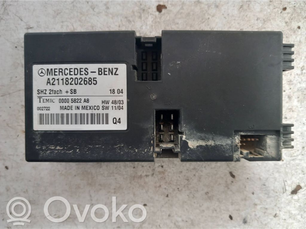 Mercedes-Benz E W211 Module de commande de siège 