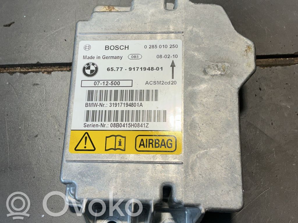 BMW X5 E70 Turvatyynyn ohjainlaite/moduuli 