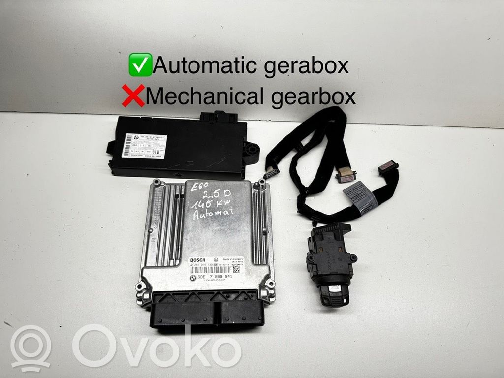 BMW 5 E60 E61 Juego de cerradura y set ECU del motor 