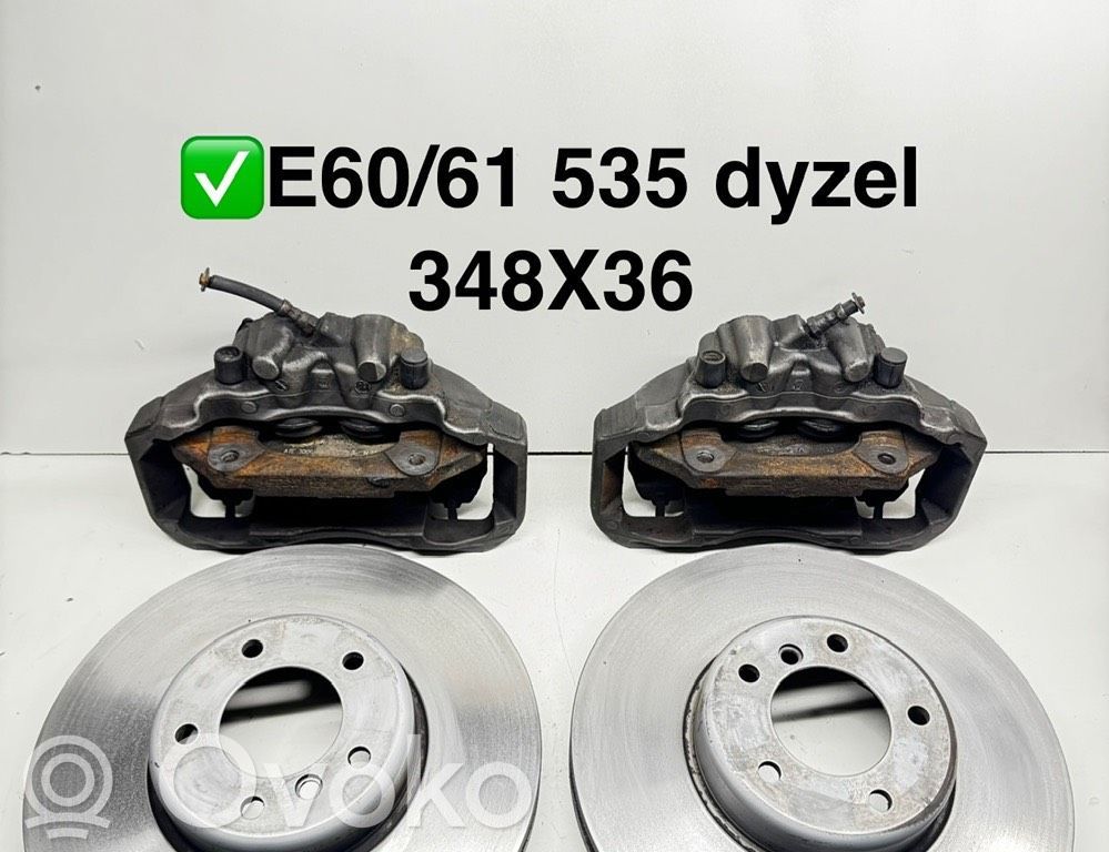 BMW 5 E60 E61 Stabdžių diskų ir suportų rinkinys 