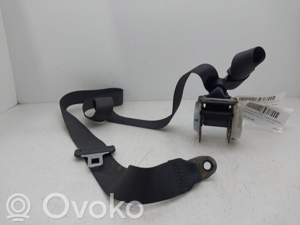 Toyota Corolla E140 E150 Cinturón trasero 
