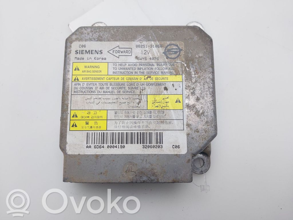 Unidad de control/módulo del Airbag   8625131060