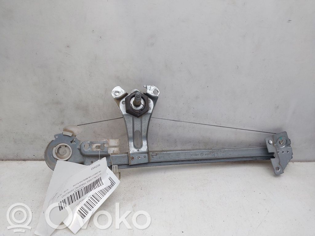 Peugeot 206 Regulador manual de la ventanilla trasera 