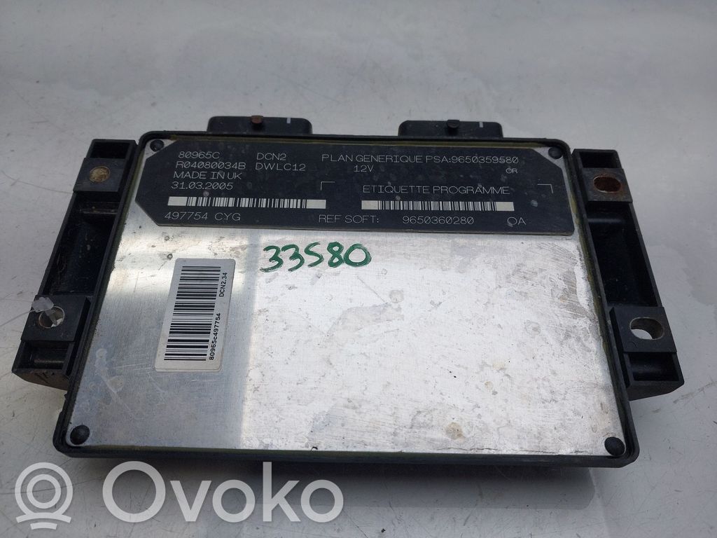 Citroen Berlingo Engine control unit/module 