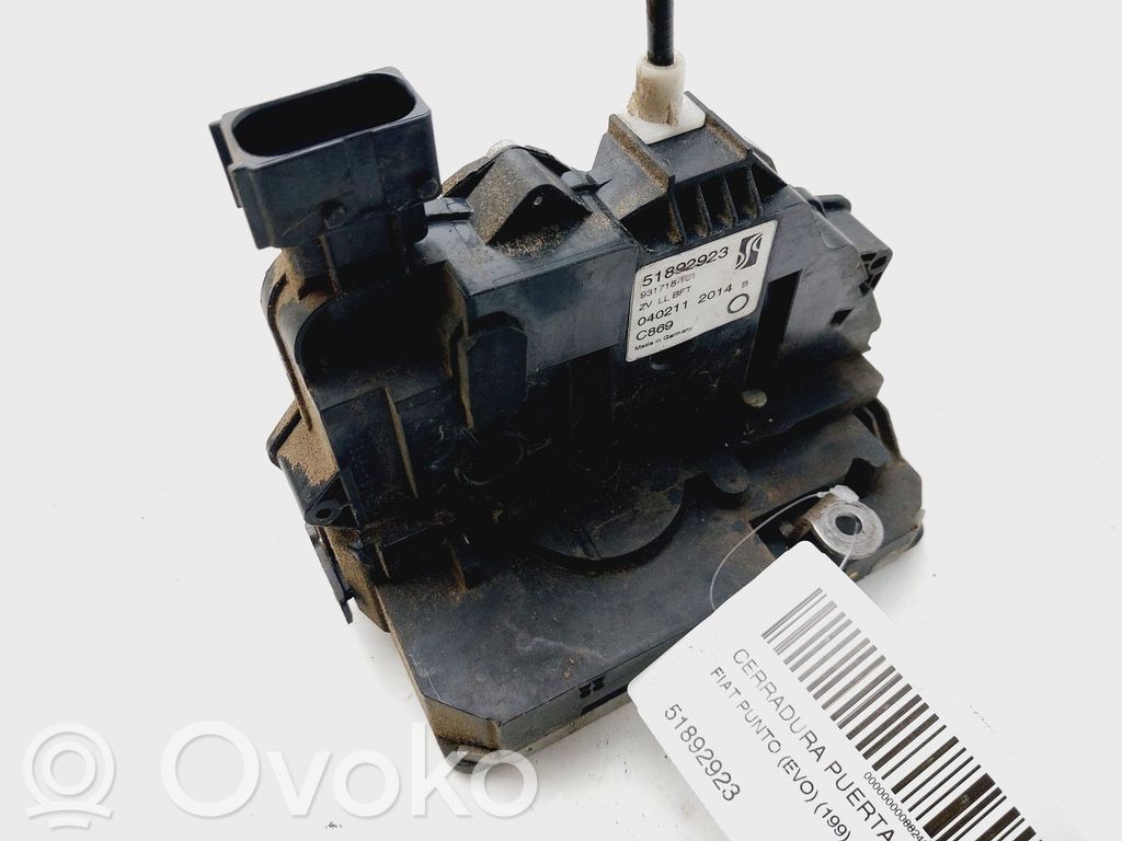 Fiat Punto Evo Zamek drzwi przednich 