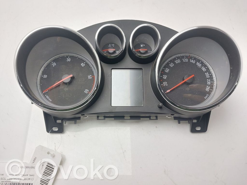Opel Astra J Tachimetro (quadro strumenti)