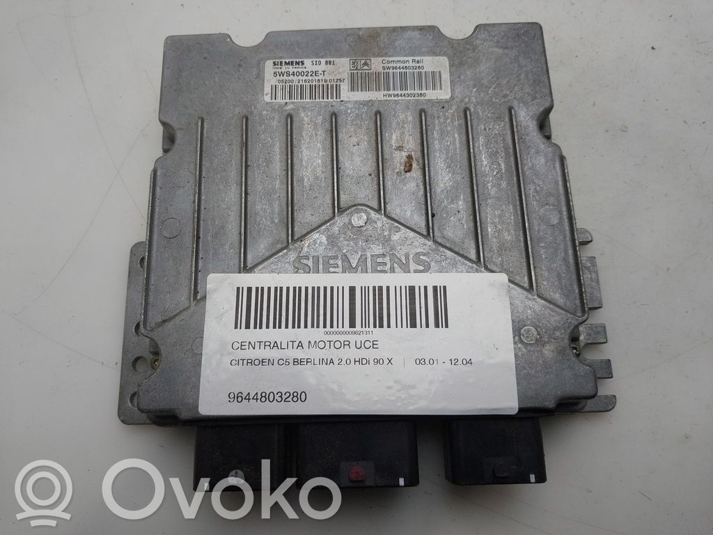 Unidad de control/módulo del motor   9644803280
