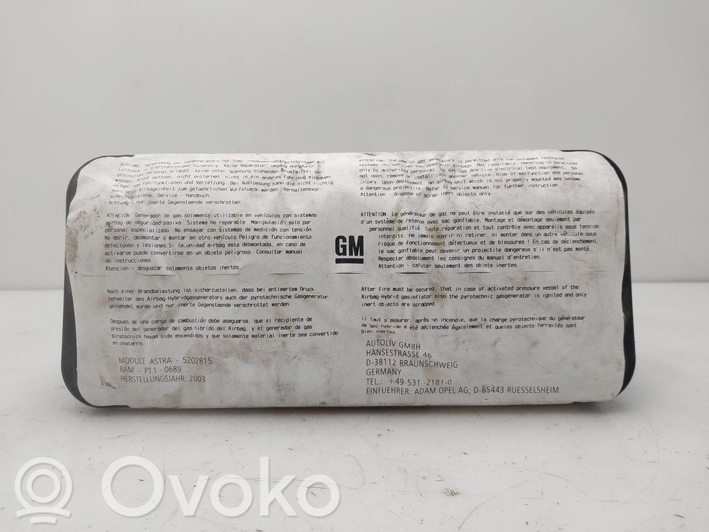 Opel Astra G Airbag pasager