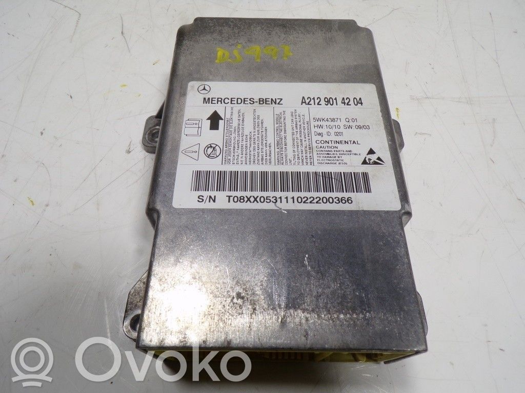 Module de contrôle airbag   A2129014204,A2129014204