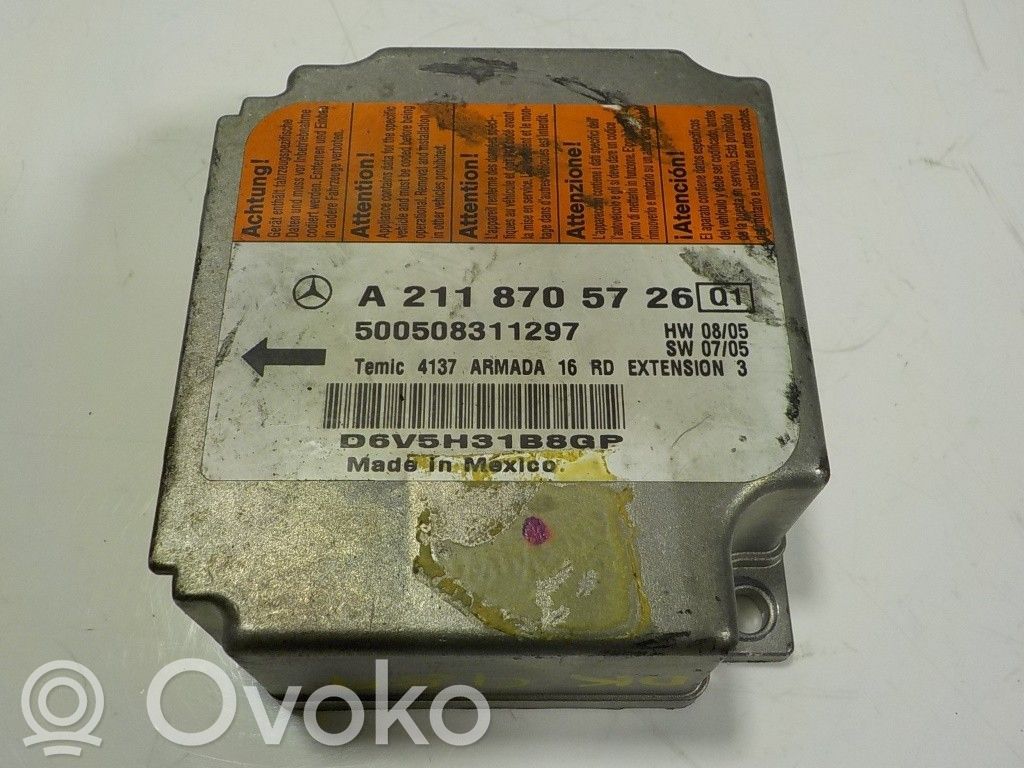 Mercedes-Benz CLS C219 Module de contrôle airbag