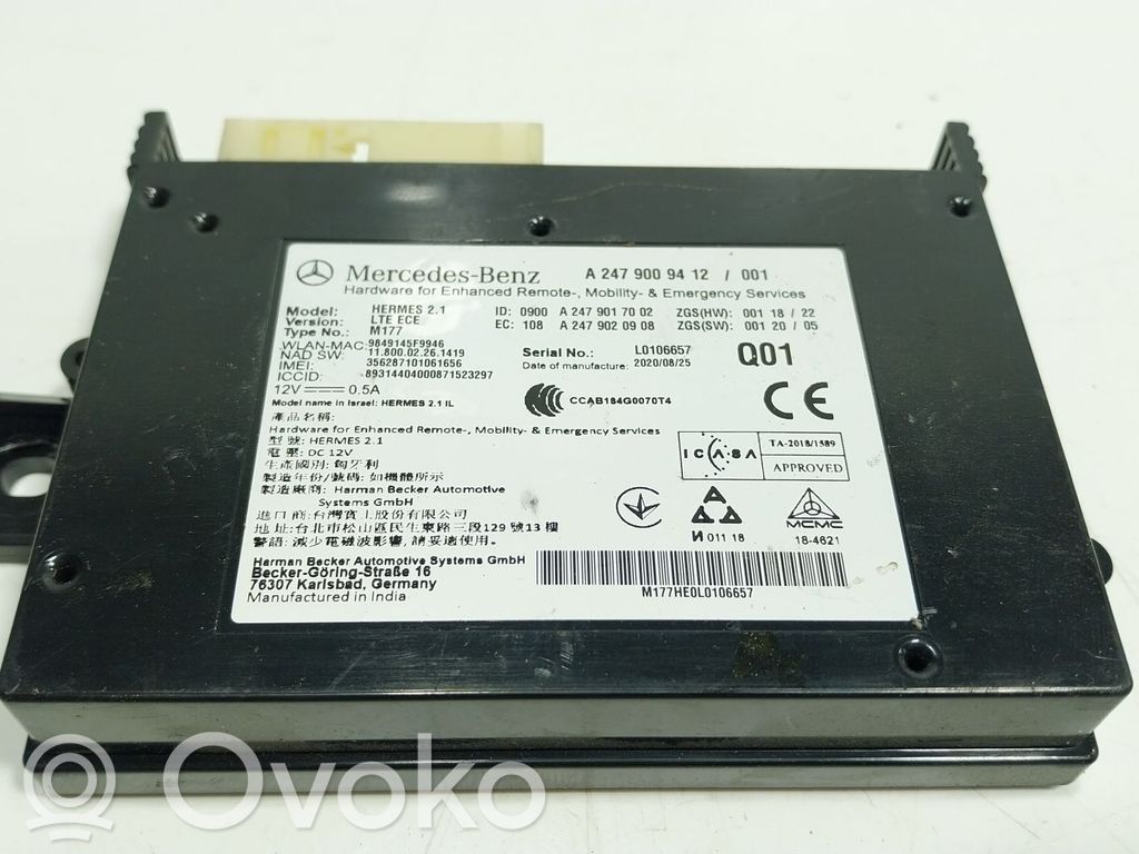 Alte unități/module de control   A2479009412,A2479009412