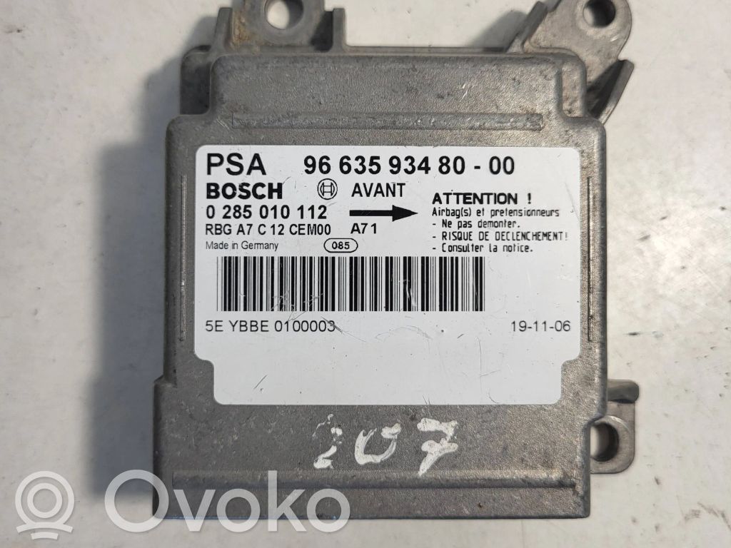 Peugeot 307 Airbag control unit/module 