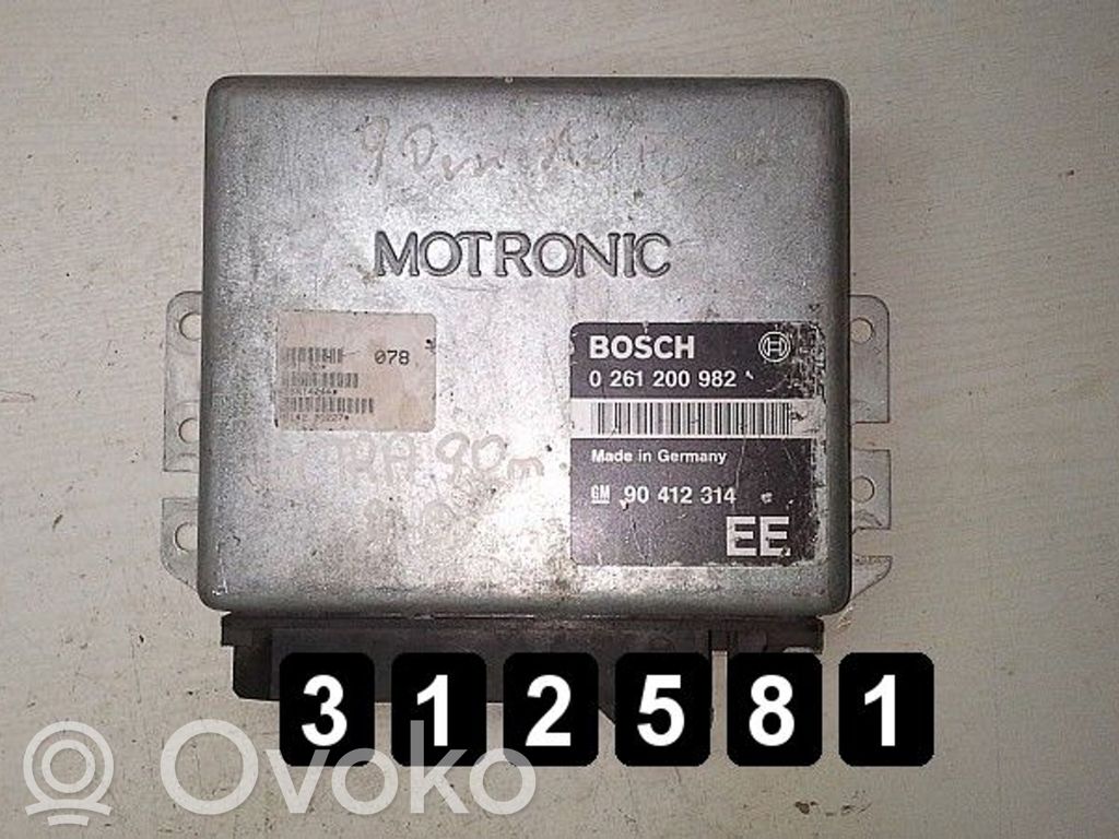 Engine control unit/module   0261200982,90412314