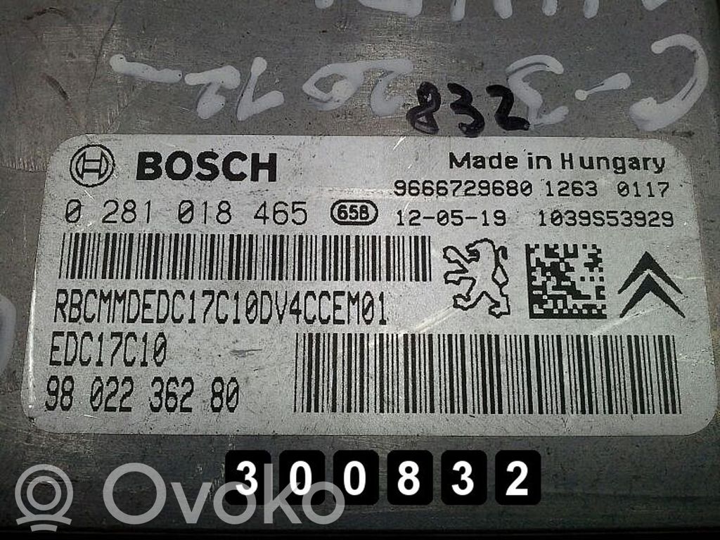 Citroen C3 Engine control unit/module 