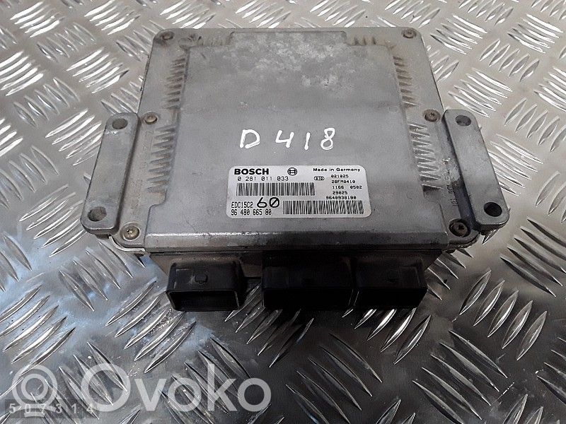 Engine control unit/module   9648066580,0281011033