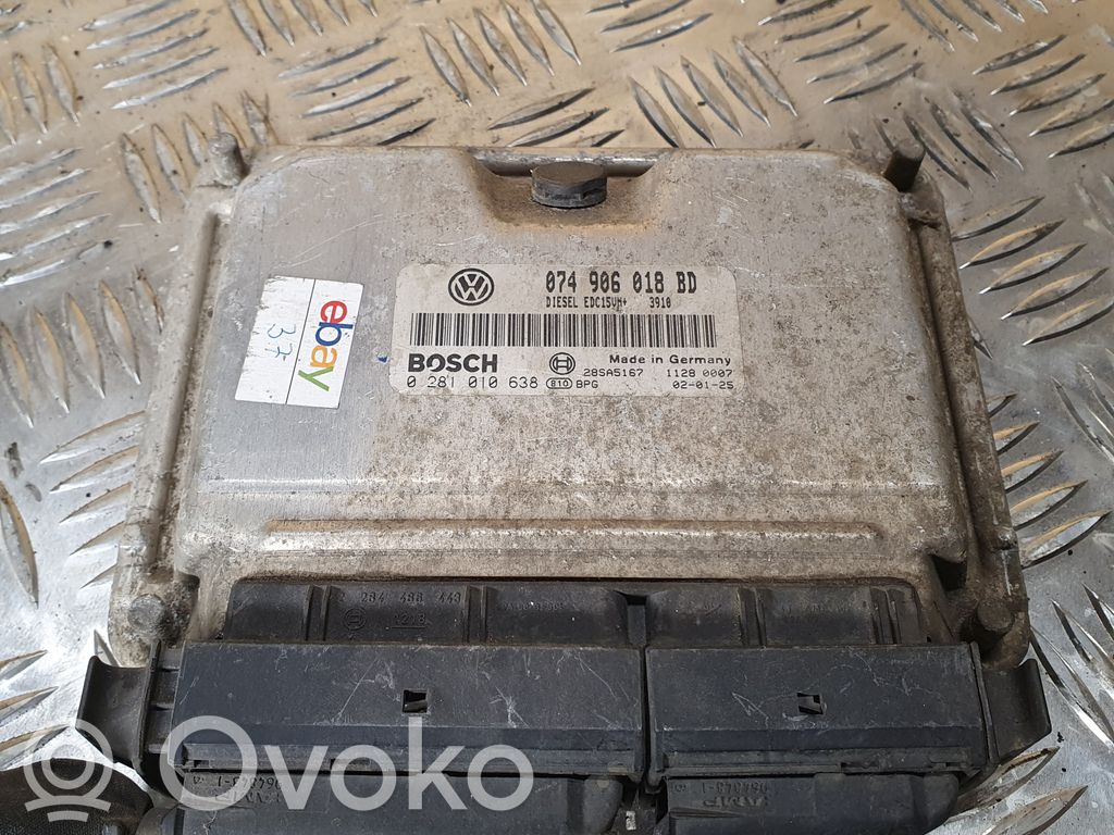 Engine control unit/module   074906018BD,28SA5167,0281010638